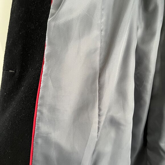 Calvin Klein Black Wool Blend Belted Coat Size 8 | Designer | EUC - Picture 5 of 9
